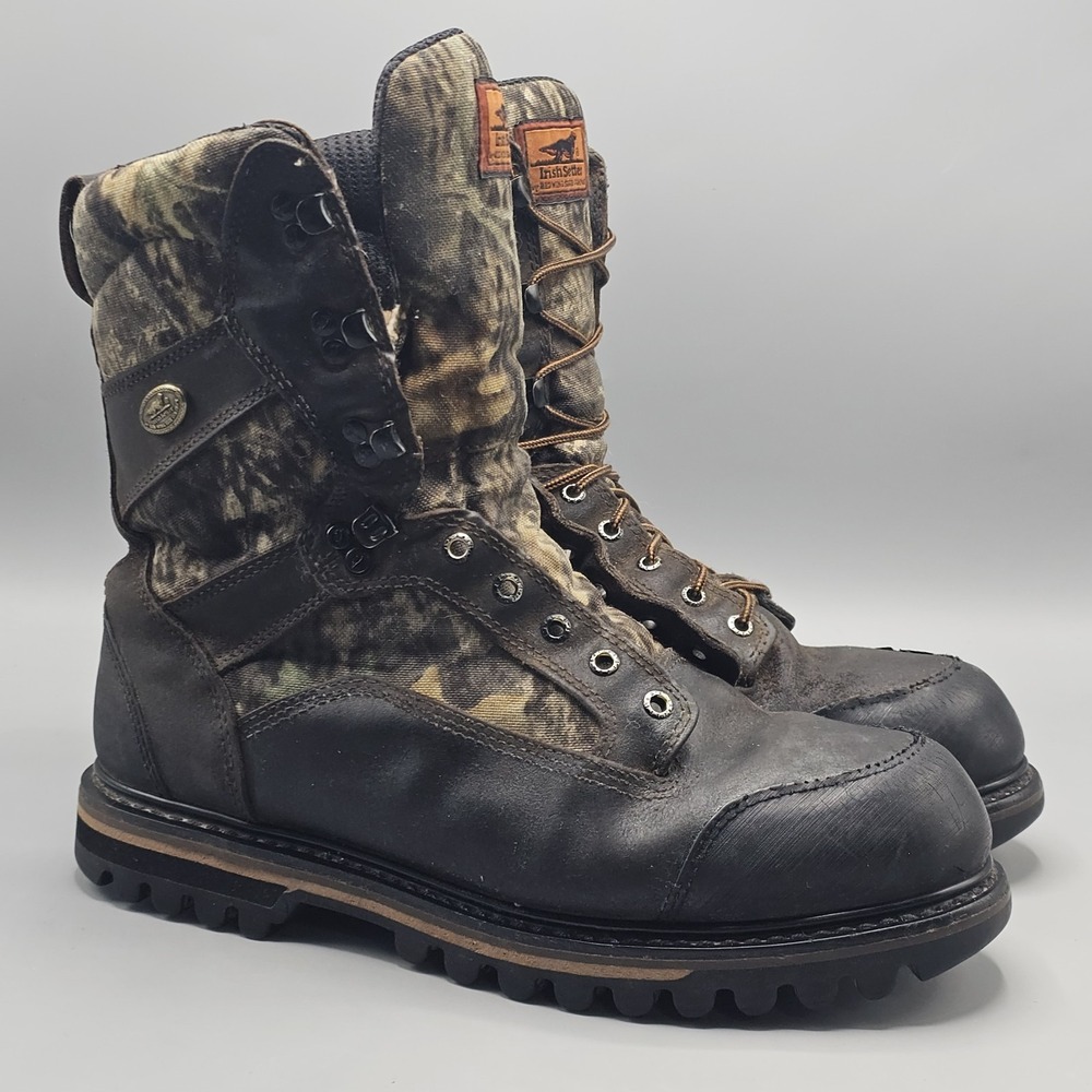Vintage Irish Setter Red Wing Thinsulate 800 Gram Hunting Camo Boots Size 11